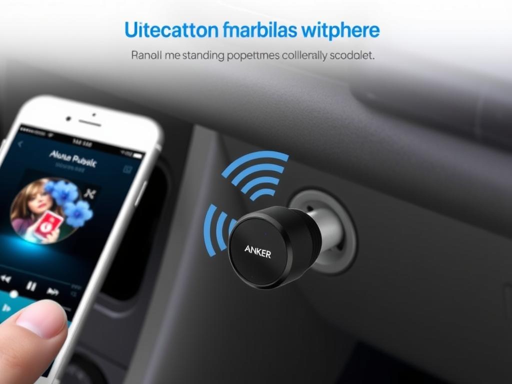 Anker SoundSync A3352 Bluetooth car adapter with AUX connection