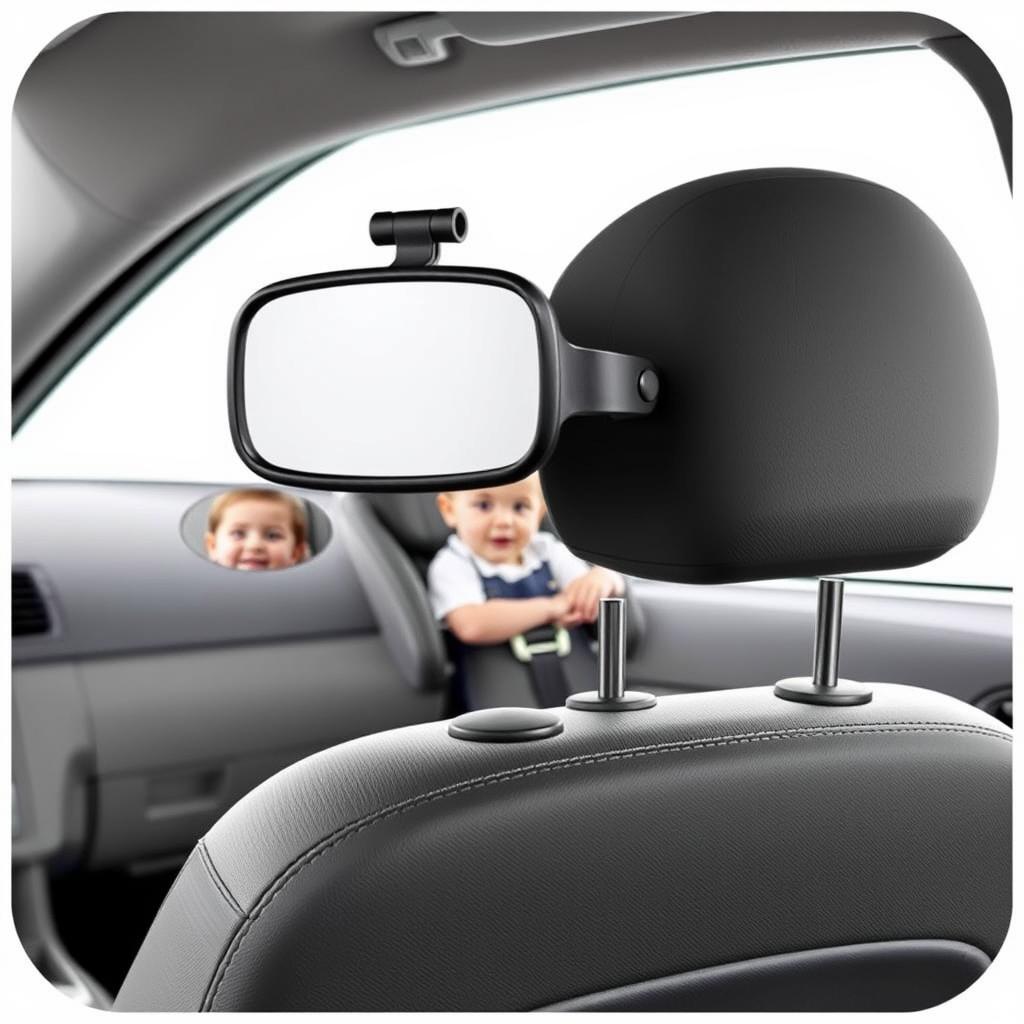 Britax Backseat Mirror with secure headrest attachment