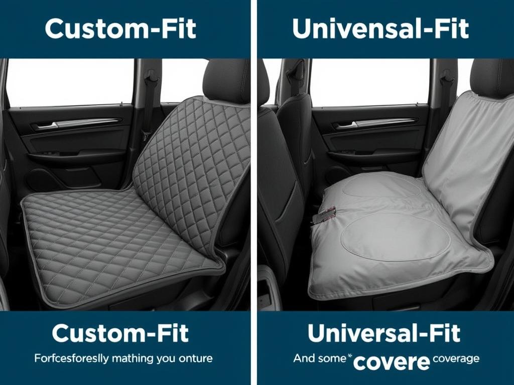 Comparison of custom-fit vs universal-fit car seat protectors installed in vehicles Comparison of custom-fit vs universal-fit car seat protectors installed in vehicles