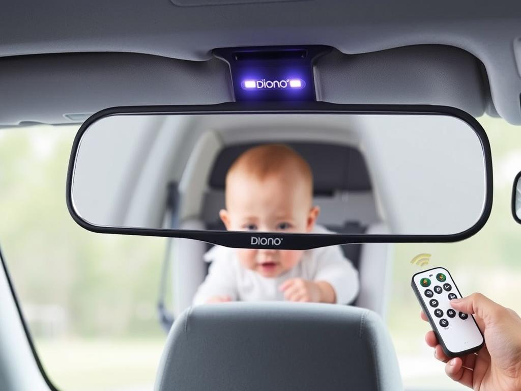 Diono Easy View Plus Mirror with remote LED light control