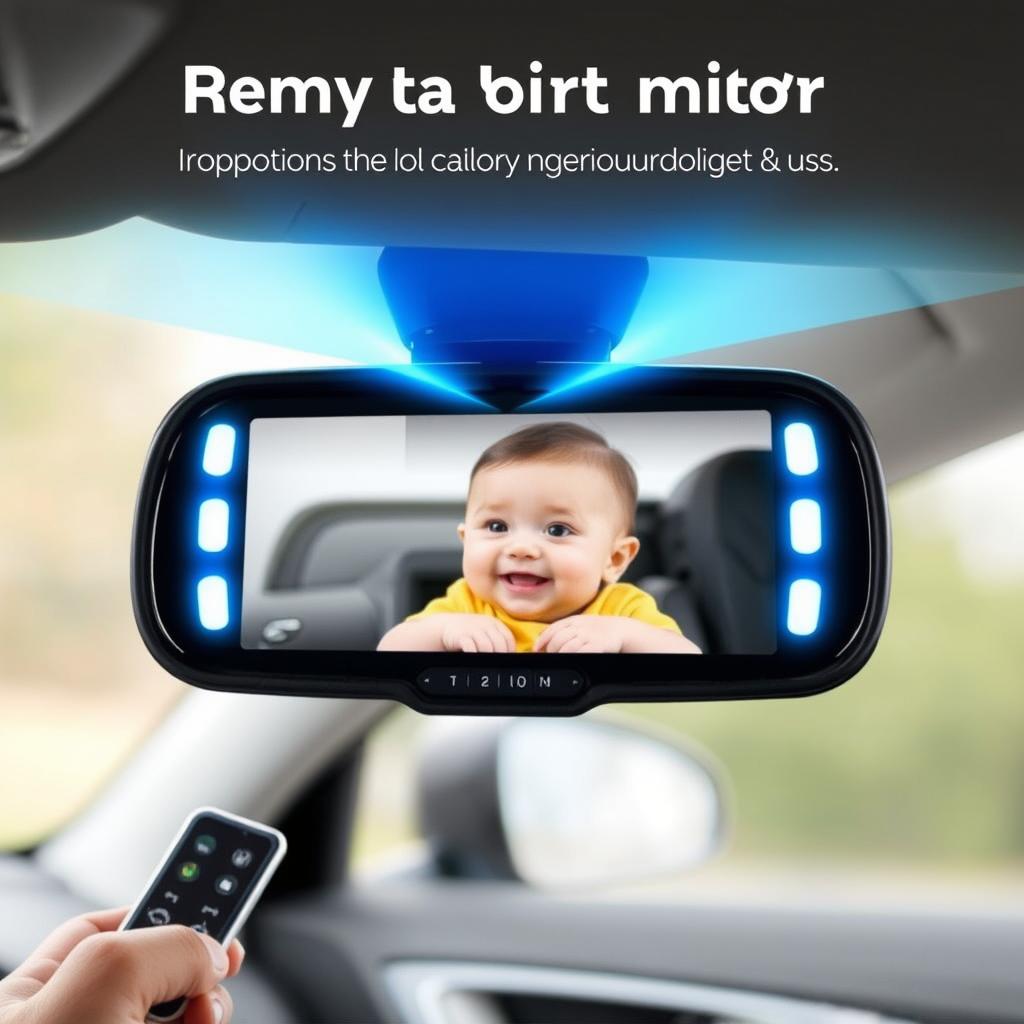 Diono Easy View Plus Mirror with remote LED light