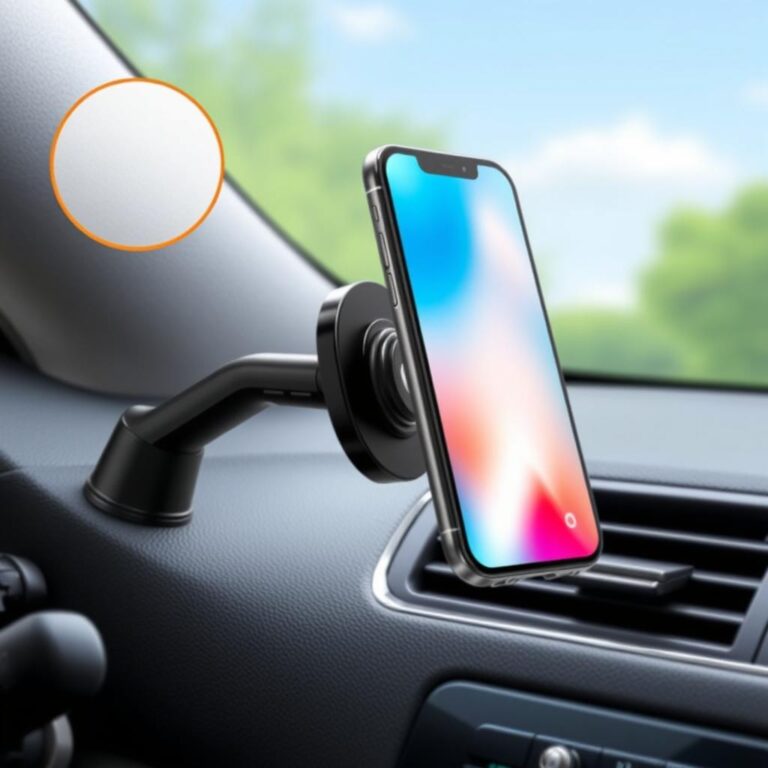 ESR HaloLock MagSafe car mount with strong magnetic attachment