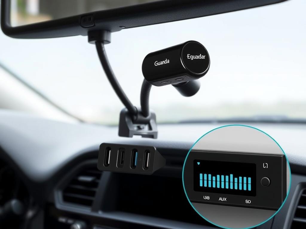 Guanda Technologies FM Transmitter Bluetooth car adapter with multiple input options