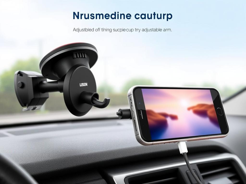 LISEN MagSafe car mount with dashboard suction mounting LISEN MagSafe car mount with dashboard suction mounting