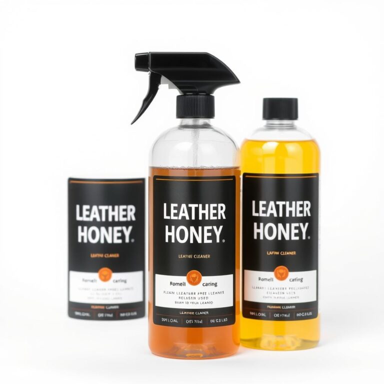 Leather Honey Leather Cleaner bottle with premium packaging