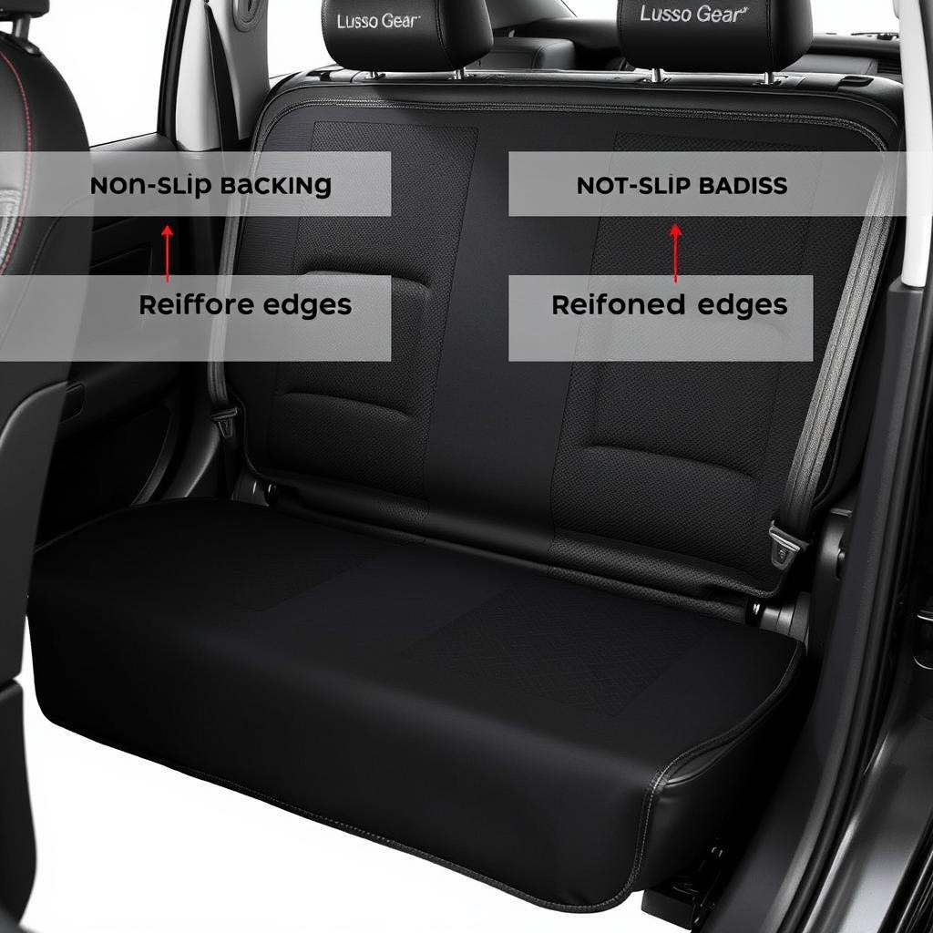 Lusso Gear car seat protector with non-slip backing