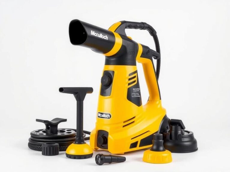 McCulloch MC1275 Heavy-Duty Steam Cleaner with versatile attachments for car detailing