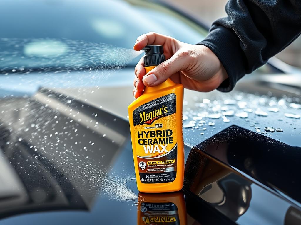 Meguiar's Hybrid Ceramic Wax spray-on application process Meguiar's Hybrid Ceramic Wax spray-on application process