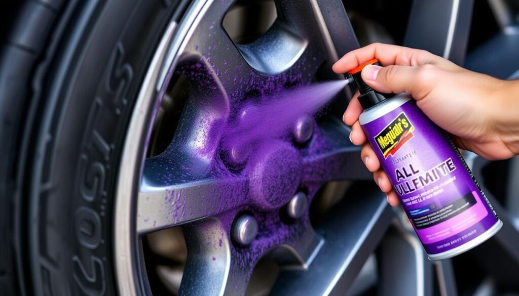 Meguiar's Ultimate All Wheel Cleaner turning purple on dirty wheels
