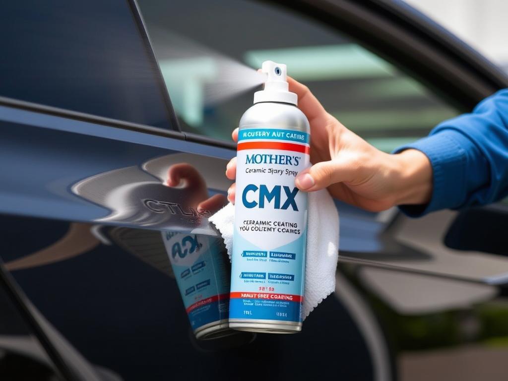 Mother's CMX Ceramic Spray Coating application on car paint Mother's CMX Ceramic Spray Coating application on car paint