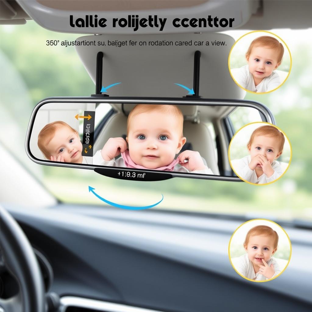 Munchkin Brica 360 Degree Baby Car Mirror with full rotation