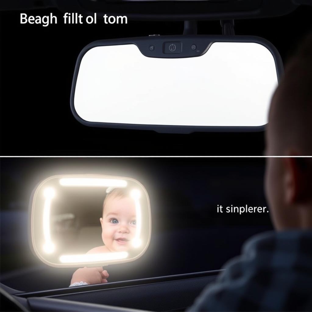 Munchkin Brica Night Light Baby Car Mirror with LED illumination
