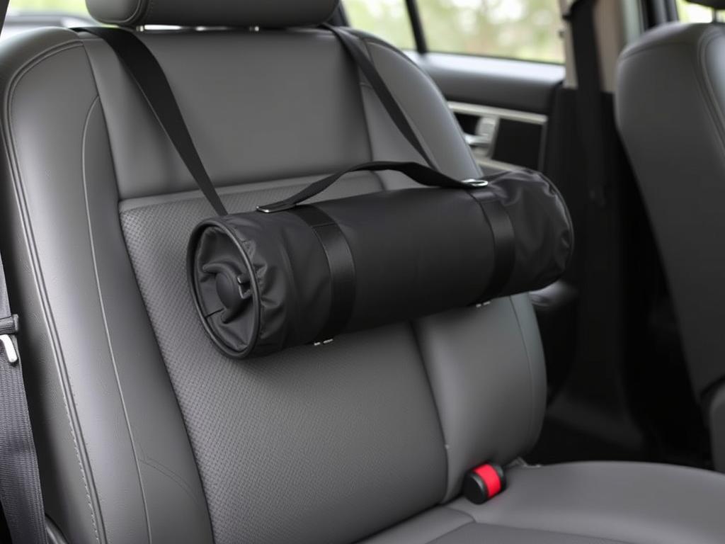 Original McKenzie Lumbar Roll on car seat Original McKenzie Lumbar Roll on car seat