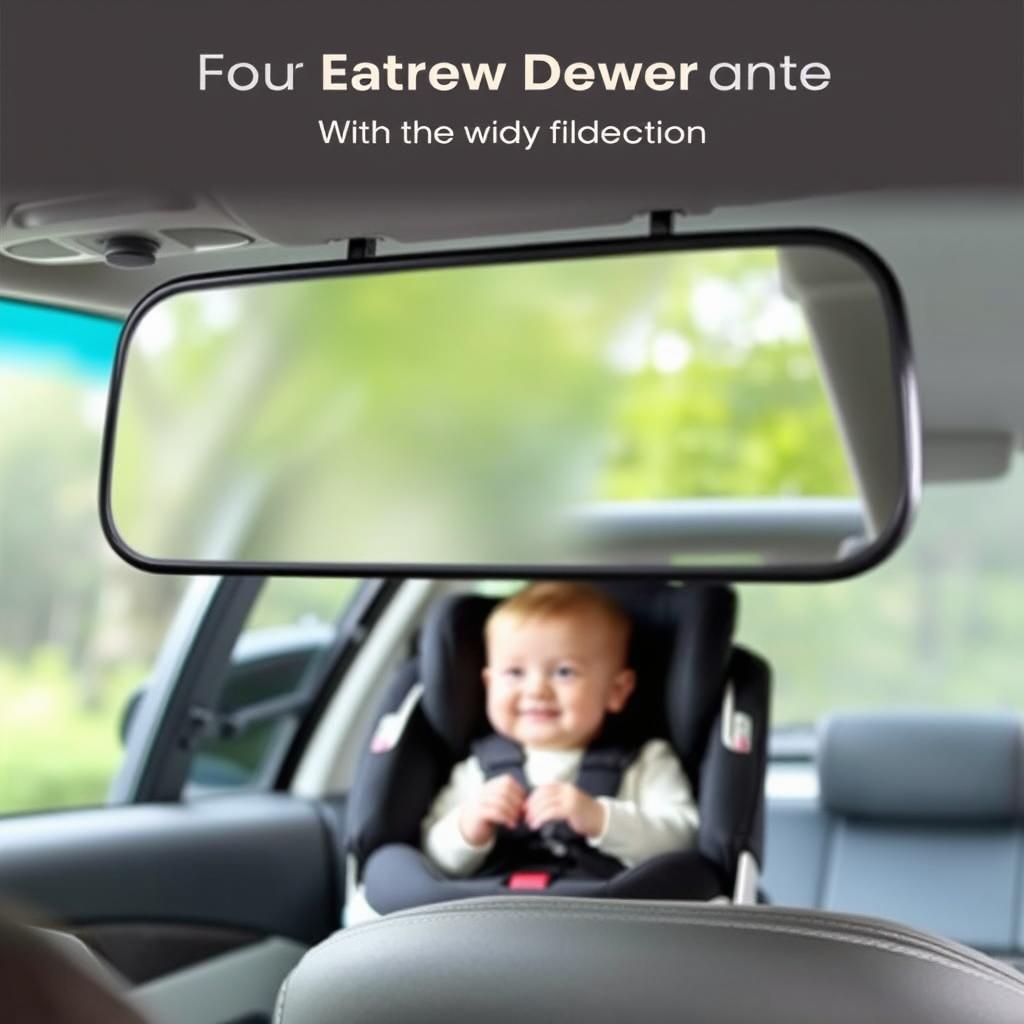 QIXI Baby Car Mirror with extra-large viewing surface