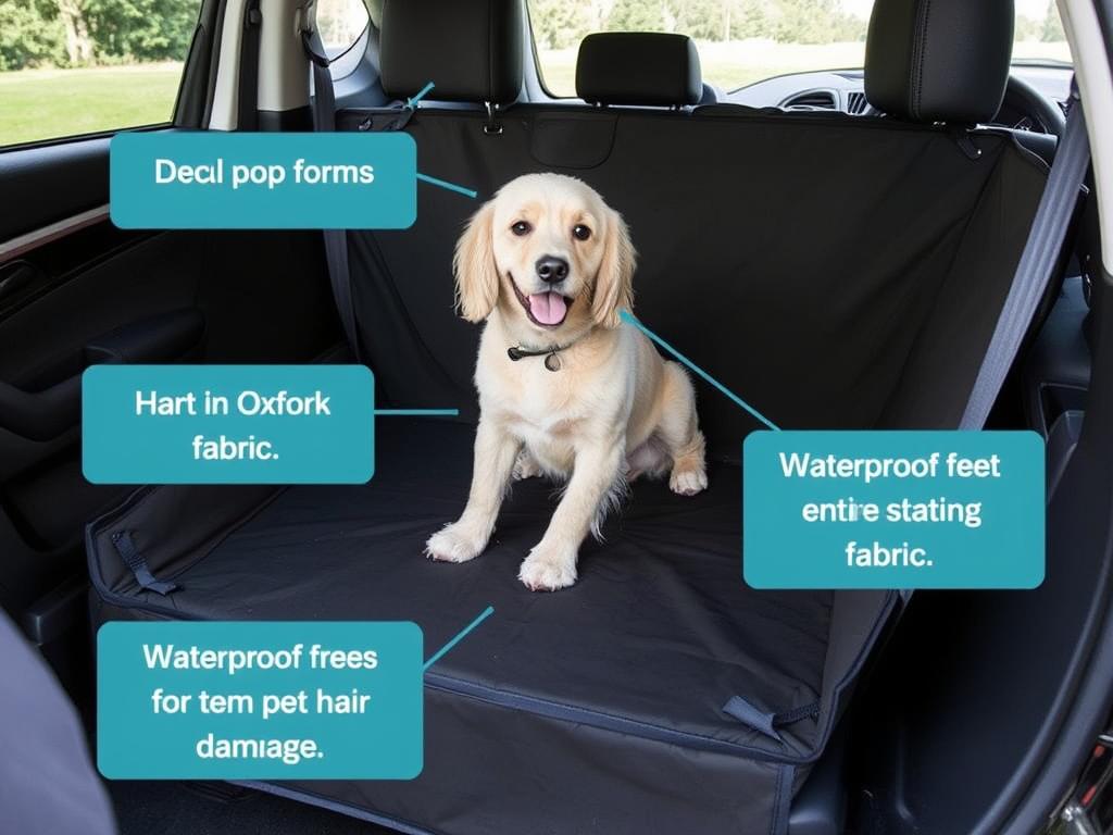 RuffRover dog car seat protector with hard bottom structure for pet protection RuffRover dog car seat protector with hard bottom structure for pet protection