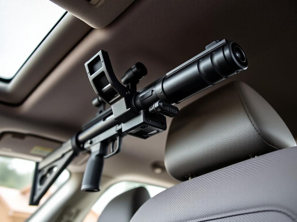 Secure locking gun mount for vehicle storage Secure locking gun mount for vehicle storage