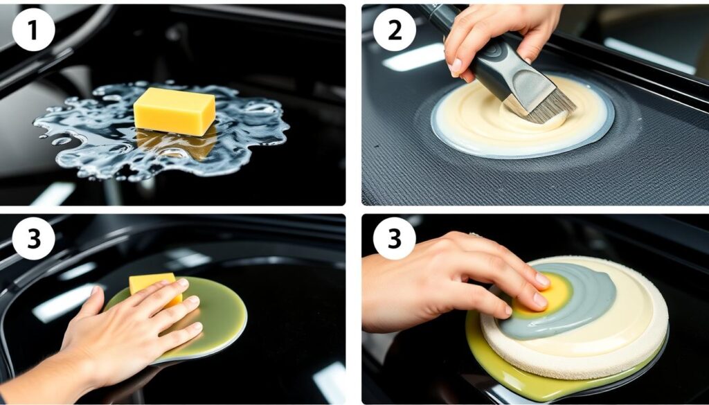Step-by-step ceramic car wax application process Step-by-step ceramic car wax application process
