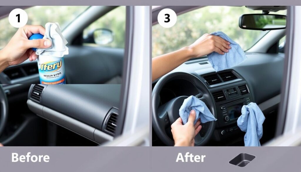 Step-by-step demonstration of using car interior wipes properly Step-by-step demonstration of using car interior wipes properly