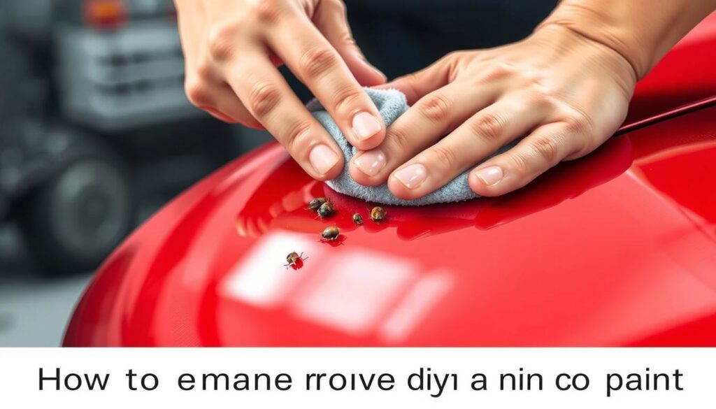Step-by-step method for removing bugs from car paint