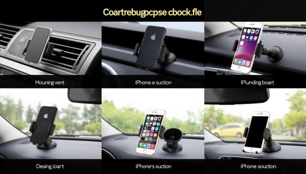 Various MagSafe car mounts showing different mounting options and features Various MagSafe car mounts showing different mounting options and features
