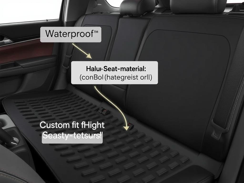 WeatherTech SeatSaver car seat protector showing waterproof material and custom fit design WeatherTech SeatSaver car seat protector showing waterproof material and custom fit design