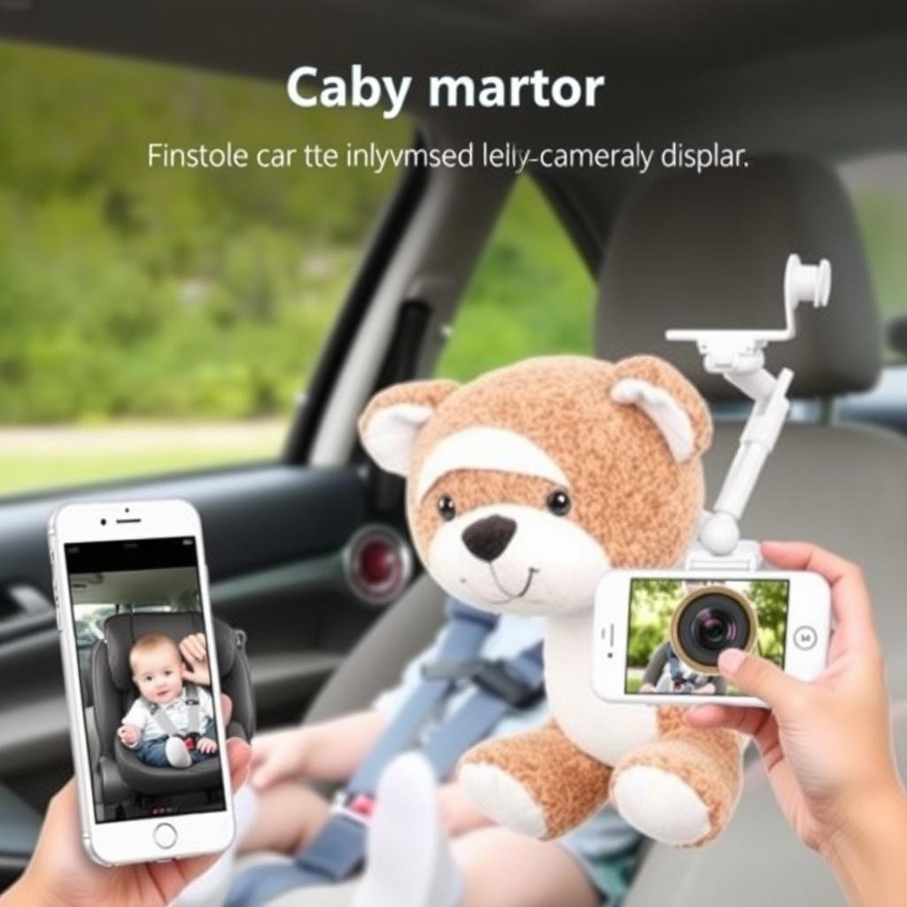 Zooby Baby Car Monitor Camera with stuffed animal design
