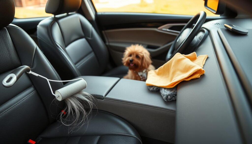 how to clean car with dog hair on different surfaces