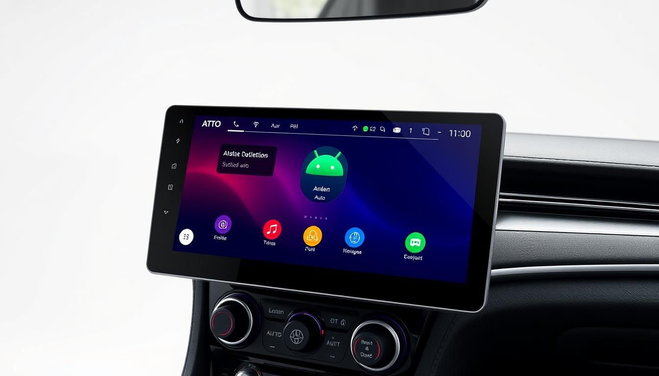 ATOTO S8 Ultra Android car stereo with 10.1-inch display showing Android Auto interface