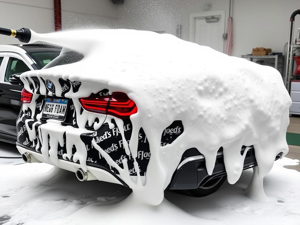 Adam's Mega Foam creating thick suds on ceramic coated vehicle