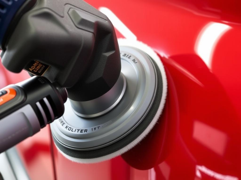 Adam's Polishes Swirl Killer 9mm LT Polisher - dual action car polisher machine in use