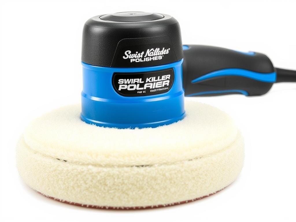 Adam's Polishes Swirl Killer car buffer polisher with blue design