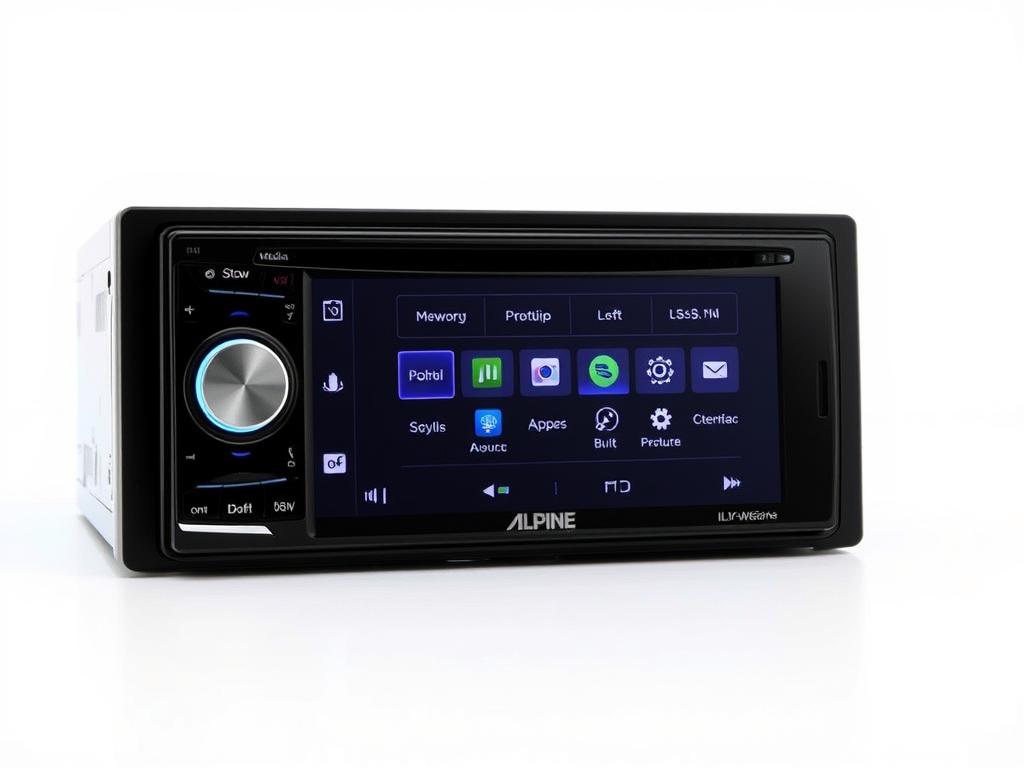 Alpine iLX-W650 double din car stereo with 7-inch screen