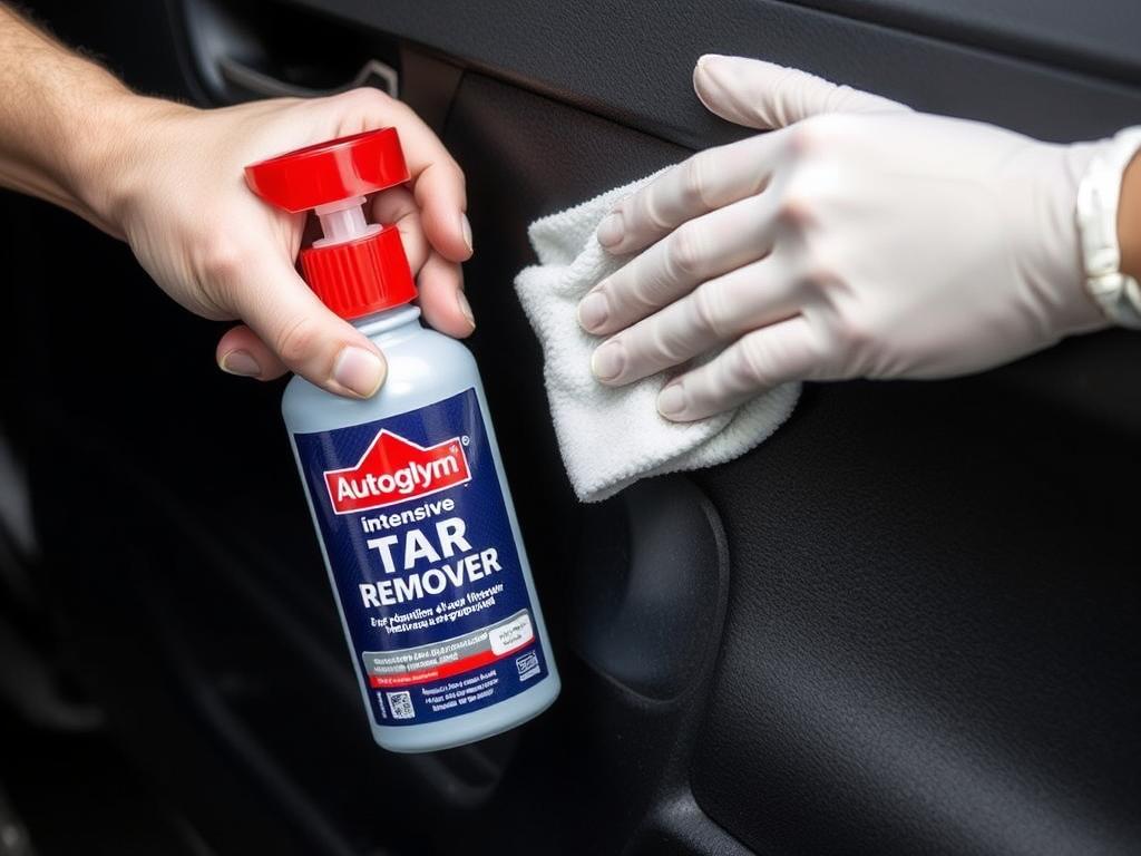 Autoglym Intensive Tar Remover being used on car panel