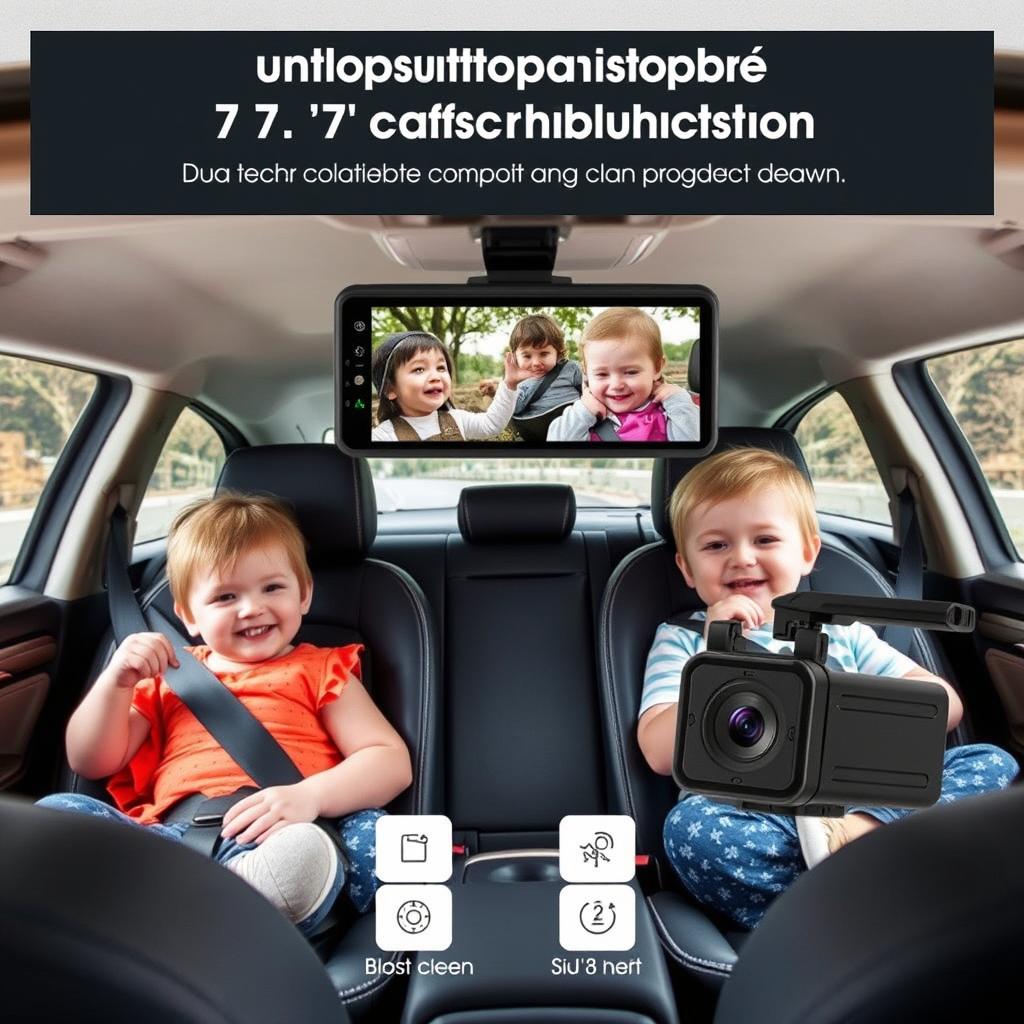 BV3 PRO Baby Car Camera with 7.2-inch display
