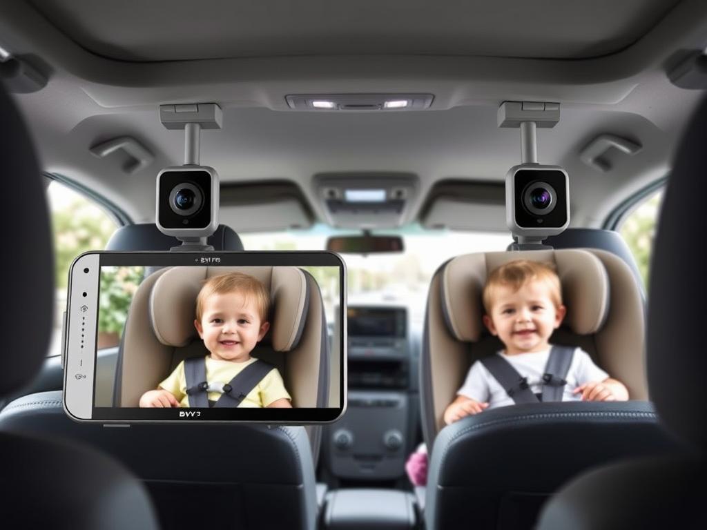 BV3 PRO Dual Camera with split-screen view of two children