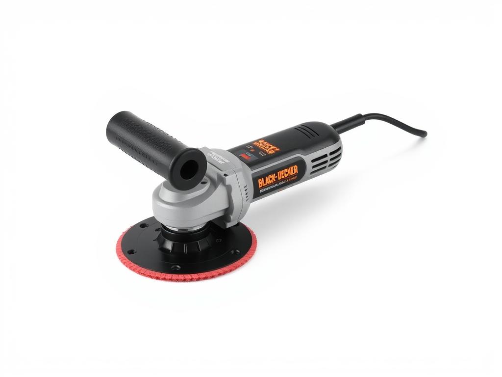 Black+Decker 6-Inch Buffer showing compact design