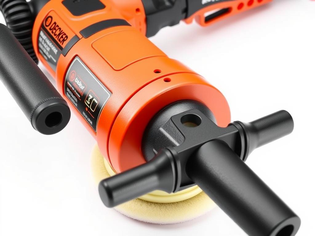 Black+Decker WP900 6-Inch Buffer with orange design