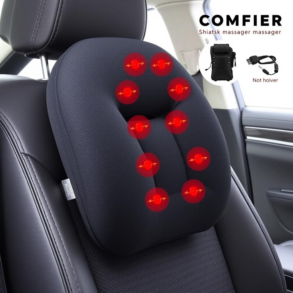 COMFIER Shiatsu Neck Back Massager with Heat for car seat