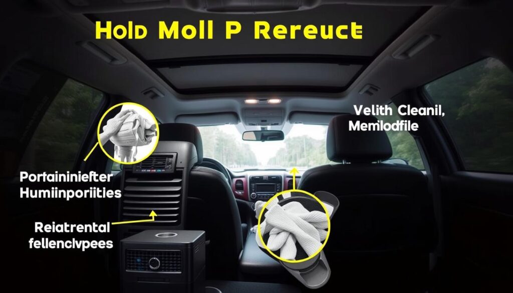 Car interior mold prevention methods including dehumidifiers and ventilation Car interior mold prevention methods including dehumidifiers and ventilation