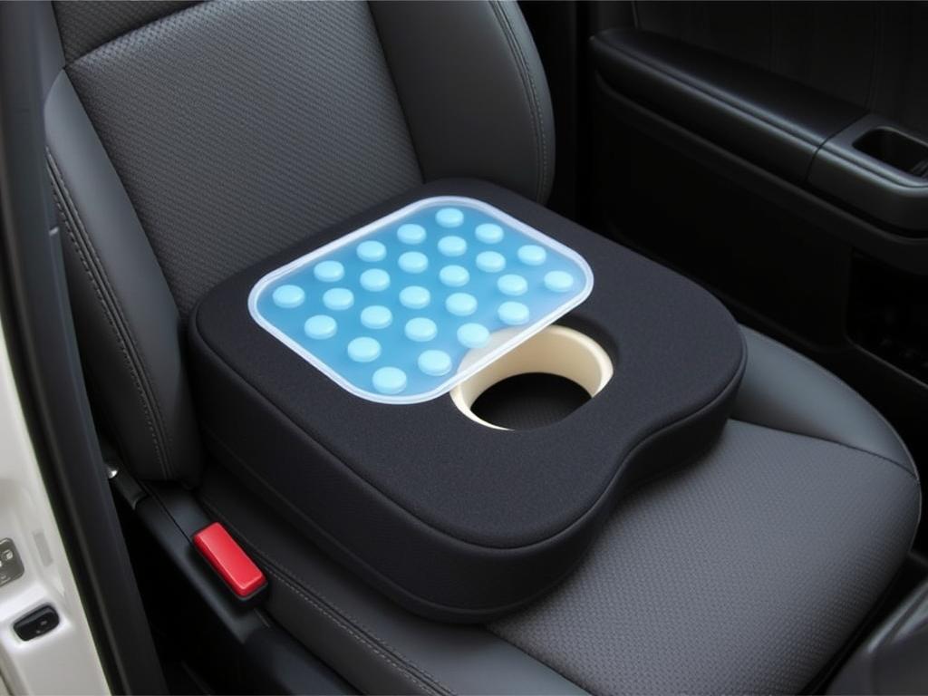 ComfiLife Gel Enhanced Seat Cushion showing gel layer and memory foam construction