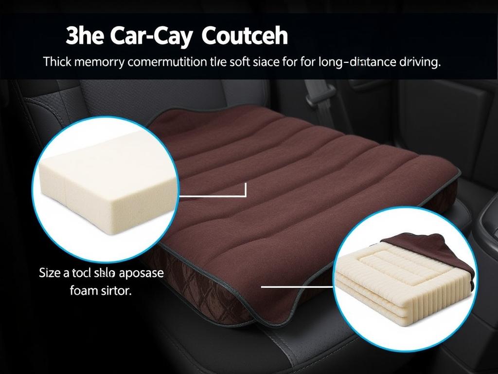 Comfy Cush Seat Cushion showing plush memory foam design for long drives