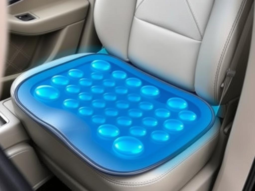 Cooling Gel Car Seat Cushion that can be moved between vehicles