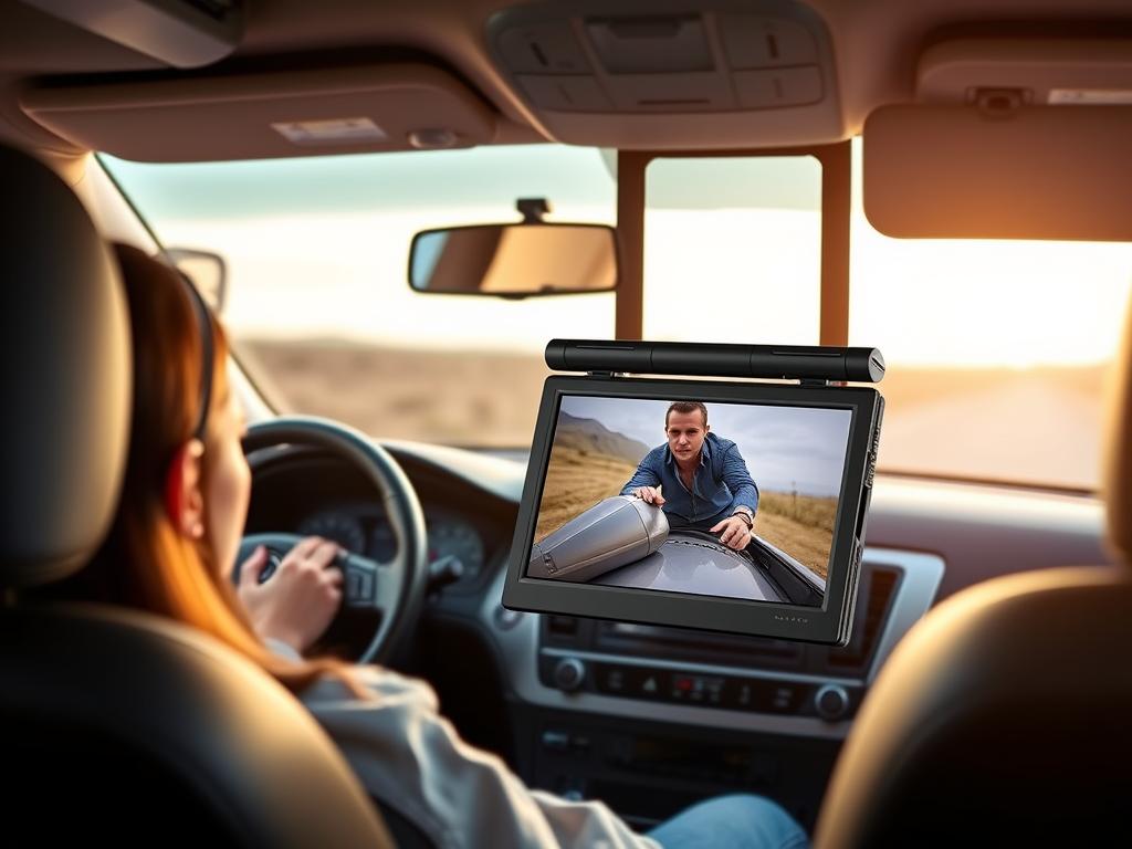 DBPOWER 12-inch Portable DVD Player for car use