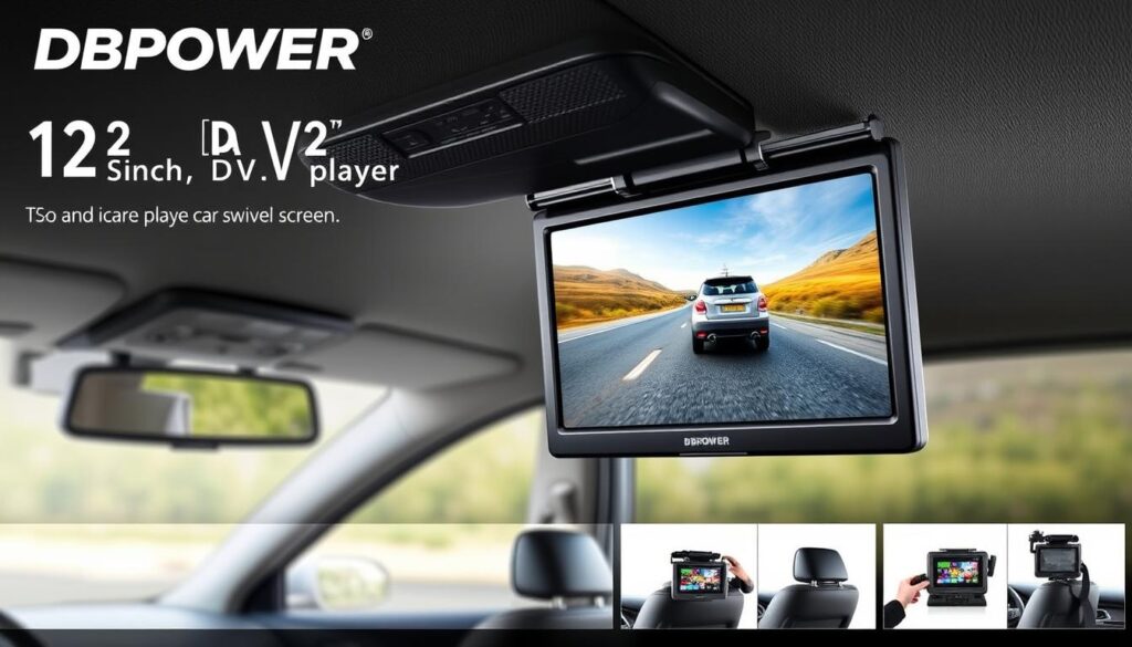 DBPOWER 12-inch Portable DVD Player with swivel screen