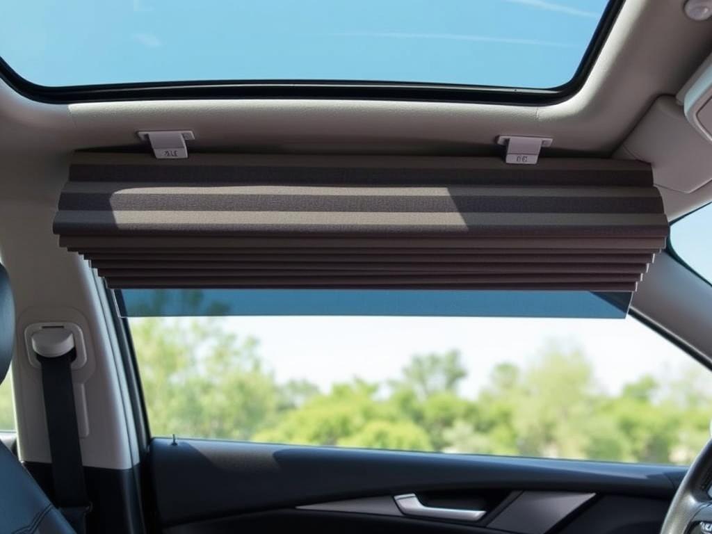 Dash Designs Retractable Shade installed in car
