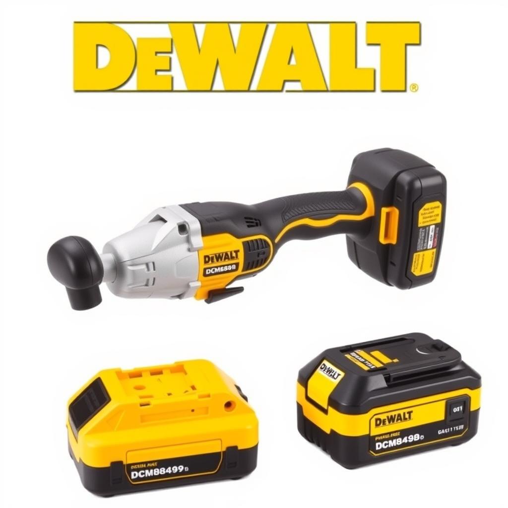 DeWALT DCM849B cordless polisher with yellow housing