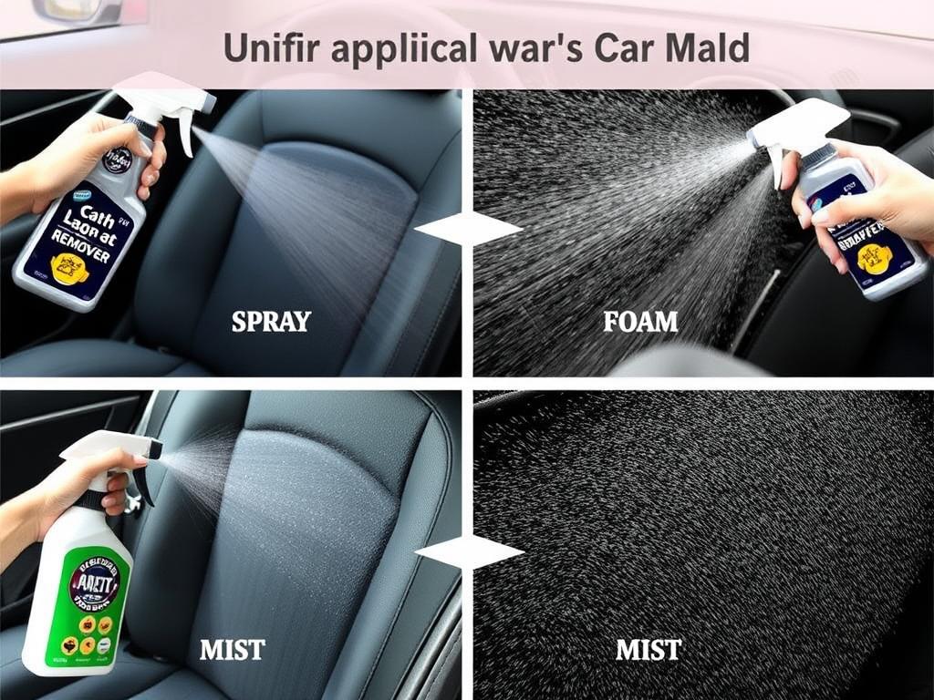 Different application methods for car interior mold removers Different application methods for car interior mold removers