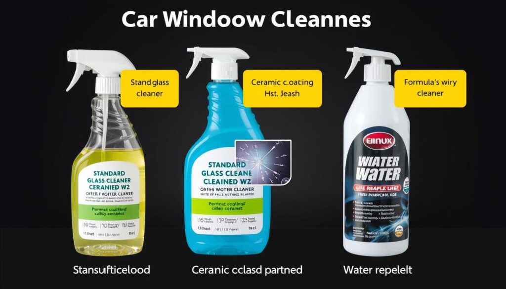 Different types of car window cleaner formulas compared