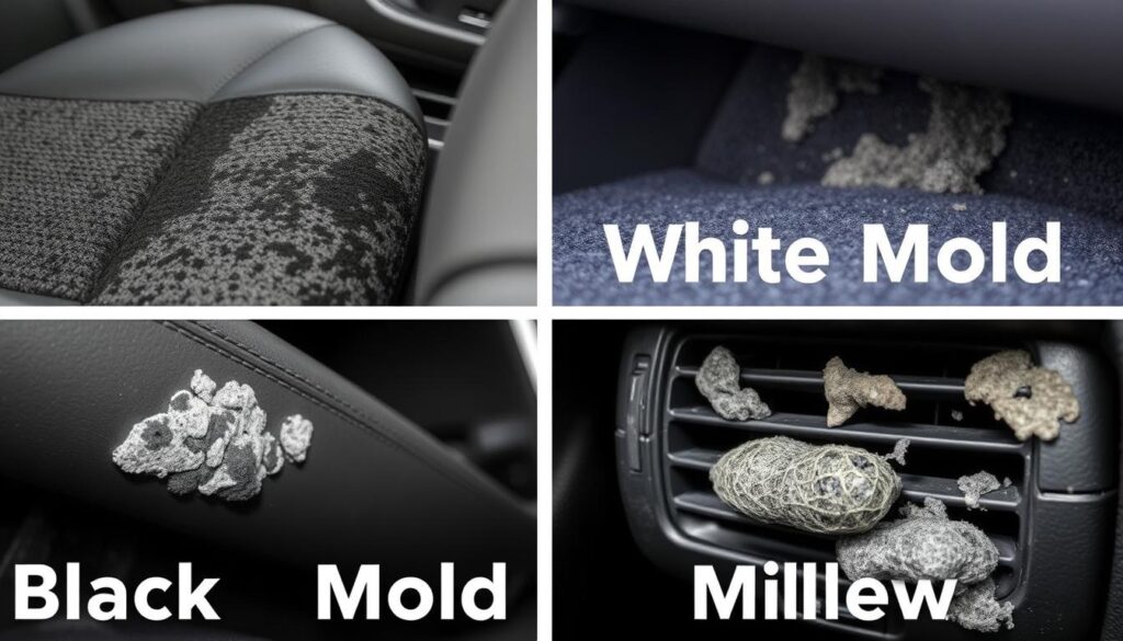 Different types of mold commonly found in car interiors Different types of mold commonly found in car interiors