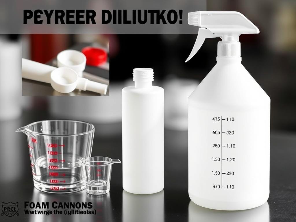 Dilution ratios for car soap in foam cannons